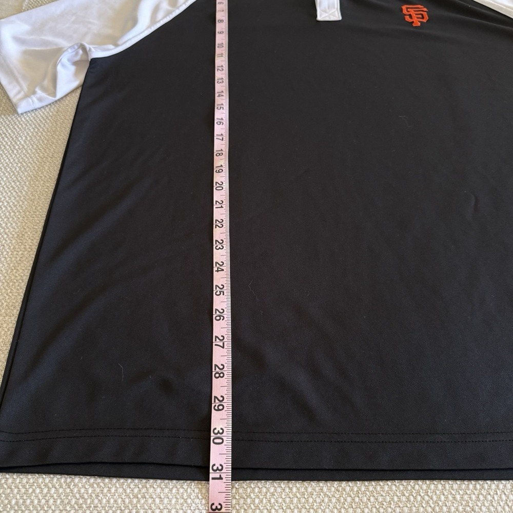 San Francisco Giants MLB Genuine Merchandise Polo Golf Shirt Mens XL Black/White - Picture 10 of 10